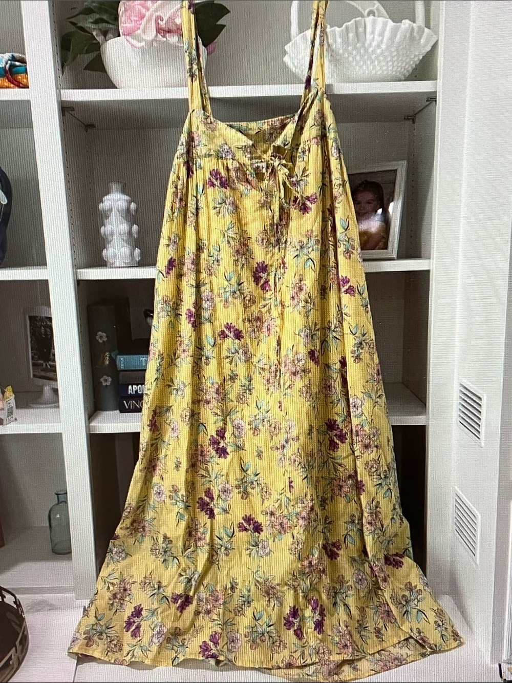 NATURAL LIFE Yellow Floral Midi Dress